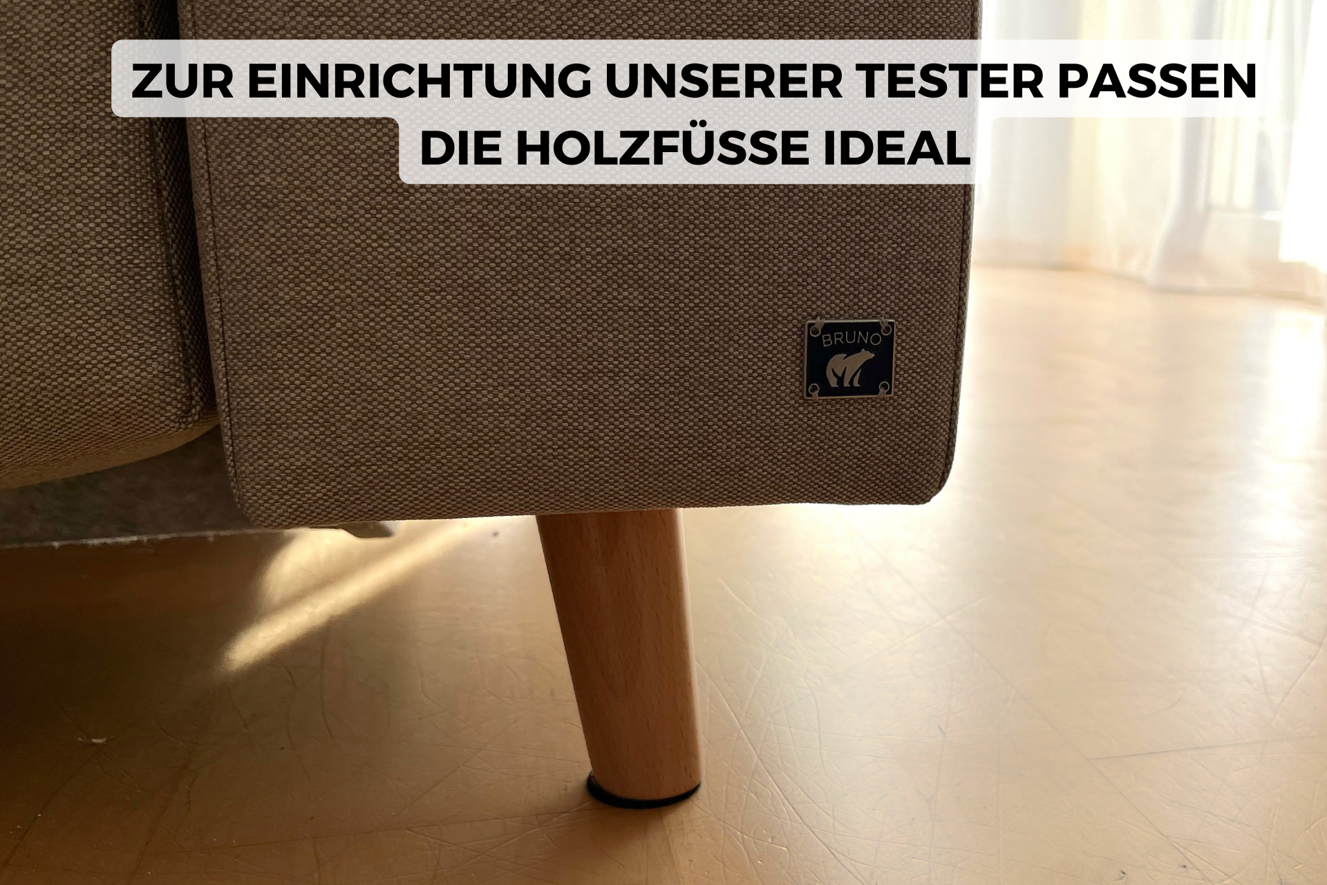 Schlafsofa Boxspring Bruno Holzfüße